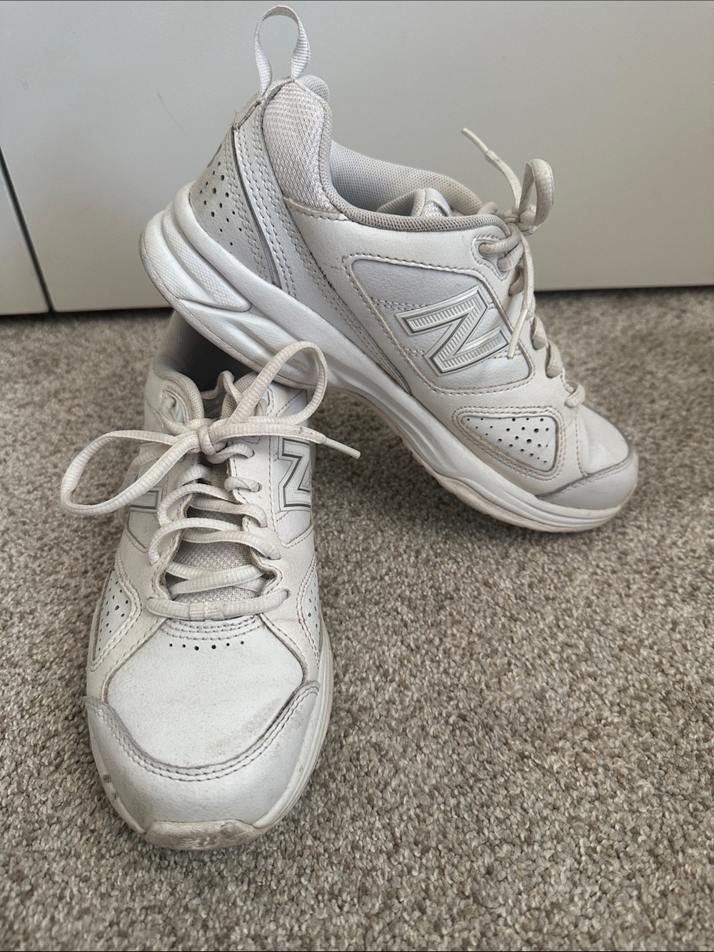 New Balance Women's White Lace-Up Athletic Sneakers